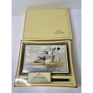 Hallmark Desk Ensemble Vintage Office Decor Mallards Nature Ducks